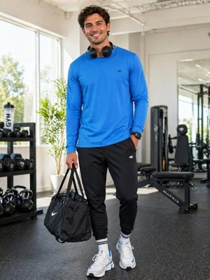 Crosstime  Erkek Mavi Spor Sweatshirt