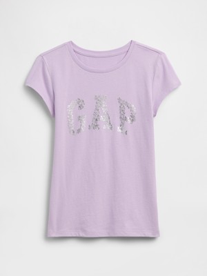 Gap Kız Çocuk Lila Grafik Baskılı T-Shirt