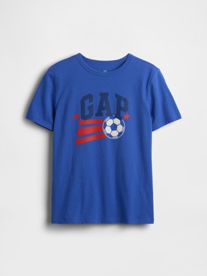 Gap Erkek Çocuk Mavi Gap Logo T-Shirt