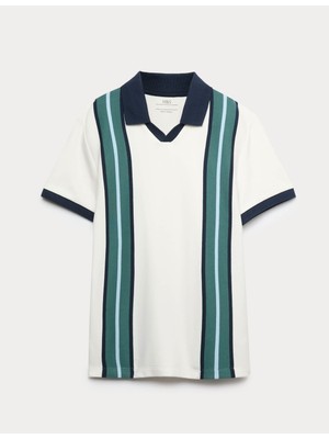 Marks & Spencer Çizgili Polo Yaka T-Shirt