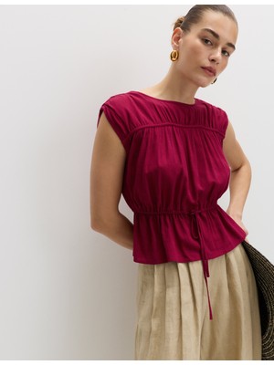 Marks & Spencer Keten Karışımlı Bluz