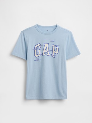 Gap Erkek Çocuk Açık Mavi Gap Logo T-Shirt
