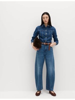 Marks & Spencer Yüksek Bel Barrel Leg Jean