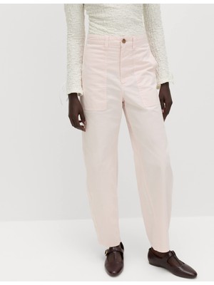 Marks & Spencer Pamuk Karışımlı Barrel Leg Pantolon