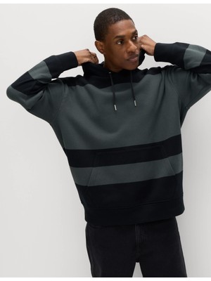 Marks & Spencer Çizgili Pamuklu Sweatshirt