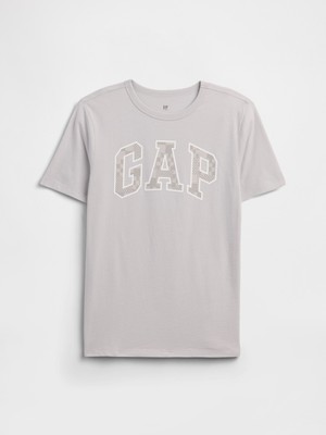 Gap Erkek Çocuk Açık Gri Gap Logo T-Shirt