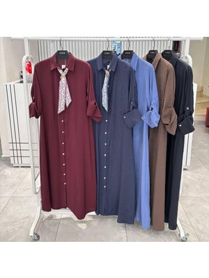 Hülya Moda Fularlı Elbise