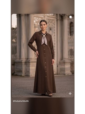 Hülya Moda Fularlı Elbise