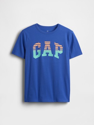 Gap Erkek Çocuk Mavi Gap Logo T-Shirt