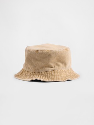 Gap Erkek Çocuk Bej Overdye Denim Bucket Şapka