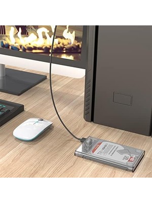Vuralsin38 USB 3.0 Micro B Şeffaf 2.5” Inch Sata SSD Hard Disk Kutusu
