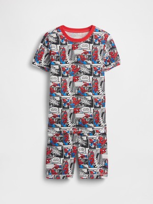 Gap Erkek Çocuk Kırmızı Spider-Man Organik Pamuk Şort Pijama Seti