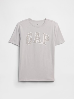 Gap Erkek Çocuk Açık Gri Gap Logo T-Shirt