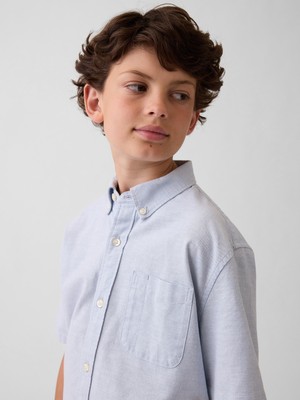 Gap Erkek Çocuk Mavi Kids Oxford Gömlek