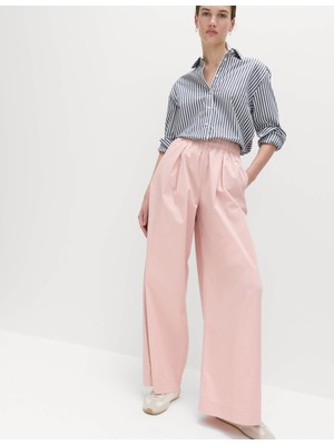 Marks & Spencer Saf Pamuklu Geniş Paça Pantolon