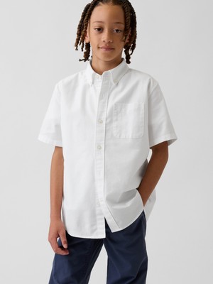 Gap Erkek Çocuk Beyaz Kids Oxford Gömlek