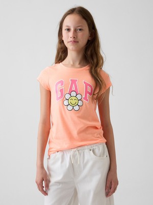 Gap Kız Çocuk Turuncu Gap Logo T-Shirt