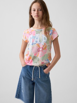 Gap Kız Çocuk Çok Renkli Gap Logo T-Shirt
