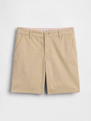 Gap Kız Çocuk Bej Midi Uniform Şort