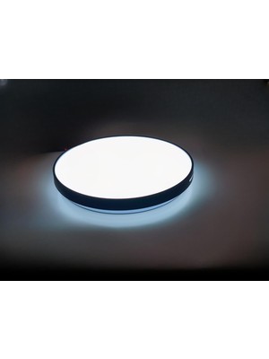 Lena Teknik Sıva Üstü LED Panel 24W Dekoratif Armatür Siyah (Beyaz Işık 6500K)