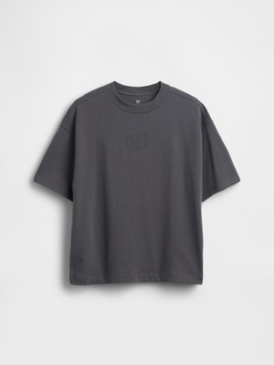 Gap Erkek Çocuk Gri Oversized T-Shirt
