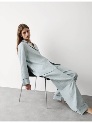 Marks & Spencer %100 Keten Pijama Takımı