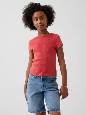 Gap Kız Çocuk Kırmızı Fitilli T-Shirt