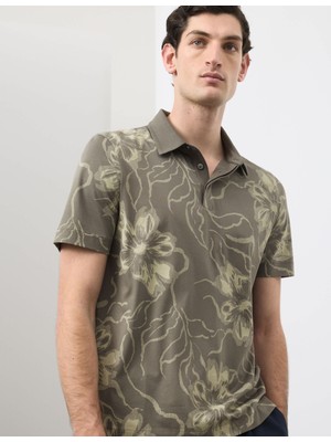 Marks & Spencer Pamuklu Çiçek Desenli Polo Yaka T-Shirt