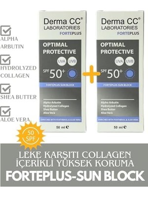 Vuralsin38 Derma cc Laboratorıes Fortelus Güneş Kremi SPF50+, 50 Mililitre