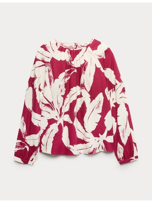 Marks & Spencer Keten Karışımlı Bluz