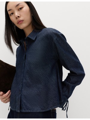 Marks & Spencer Pamuklu Denim Gömlek