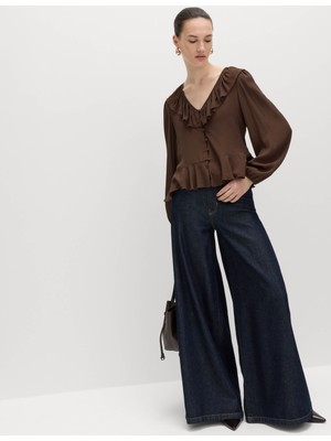 Marks & Spencer Bel Detaylı Fırfırlı Bluz