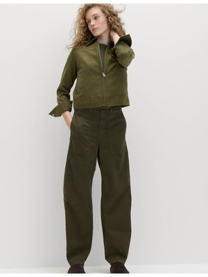 Marks & Spencer Pamuk Karışımlı Barrel Leg Pantolon