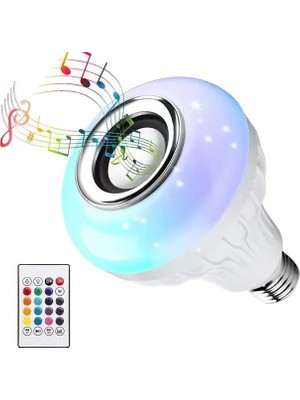 Ledx Al-Spkr Kumandalı Bluetooth Hoparlör Ampul 500 Lümen Rgb Ledli E27 Lamba