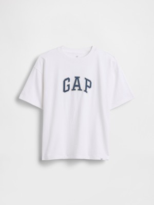 Gap Erkek Çocuk Beyaz Arch Logo T-Shirt