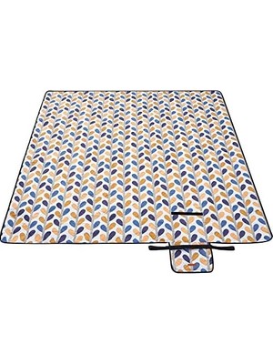 Vuralsin38 Piknik Örtüsü GCM87CU, 200 x 200 cm Büyük Plaj Örtüsü, Kamp Örtüsü, Su Geçirmez Alt Yüzey, Makinede Yıkanabilir, Katlanabilir, Bahçe, Park, Plaj, Kamp Için, Renkli Yapraklar