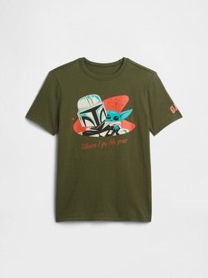 Gap Erkek Çocuk Haki Star Wars™ Grafik Baskılı T-Shirt