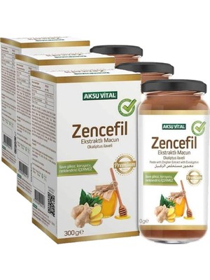 Vuralsin38 Aksu Okakiptus Ilaveli Zencefil Ekstraktlı 300 gr (3 Paketi)