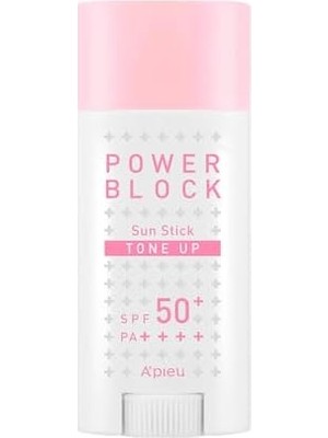 Vuralsin38 A'pıeu Ton Eşitleyici Aydınlatıcı Stick Güneş Koruyucu Power Block Tone Up Sunstick SPF50 Pa