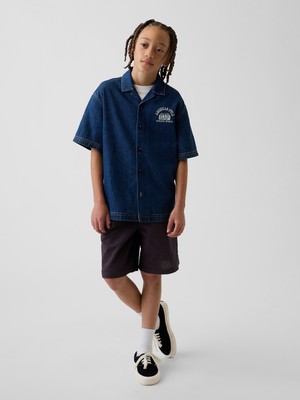 Gap Erkek Çocuk Kahverengi Relaxed Easy Bermuda Şort