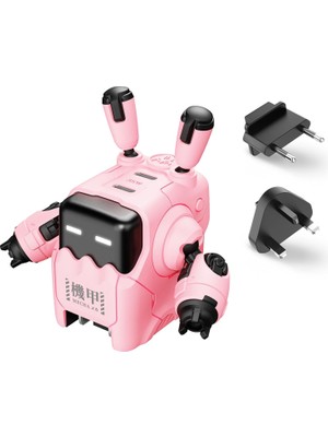 Vuralsin38 DELTA35 Pembe Figürlü 35W Hızlı Şarj Adaptörü