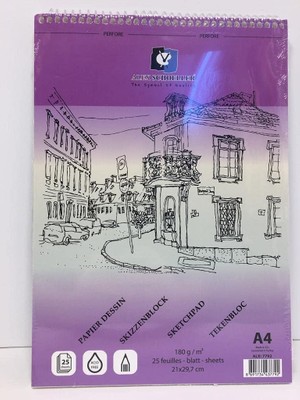 Vuralsin38 Alex Schoeller Spiralli Çizim Defteri 180 G 25 Yaprak A4