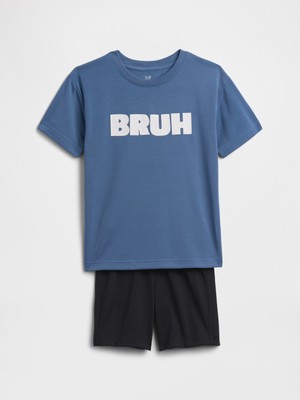 Gap Erkek Çocuk Mavi %100 Recycled Pijama Takımı