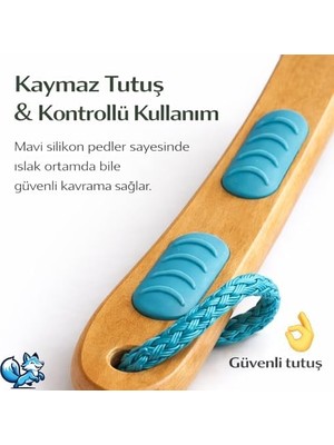Vuralsin38 Sırt ve Vücut Temizleme Fırçası - 2 Taraflı Sert & Yumuşak Lifli, Bambu Uzun Saplı (43CM), Ölü Deri ve Gözenek Temizleyici, Pürüzsüz ve Canlı Cilt Için Ideal