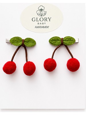Glory Baby Kız Bebek Kiraz Figürlü Klips Toka Seti