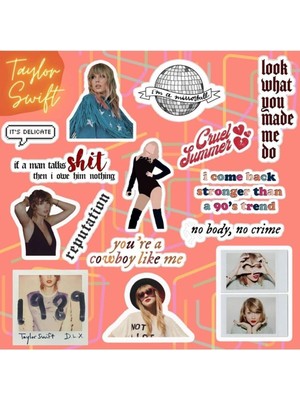 Vuralsin38 Taylor Swift Seti | Laptop Notebook Telefon Etiket