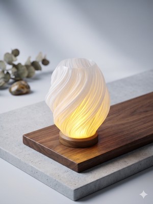 Fora3D Aura Spiral Gece Lambası / Dekoratif Lamba 3D Baskı