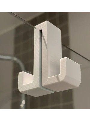 Demirhan3D 🚿 Çift Taraflı Duş Kabini Askısı | 10 mm Cam Uyumlu Banyo Askı Aparatı | Delmesiz Pratik Kullanım