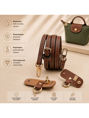 Wibego Longchamp Askı Le Pliage Uyumlu Çanta Için Omuz Askısı , Kadın Deri Çanta Askısı , Ayarlanabilir Çanta Kemeri , Çanta Aksesuar