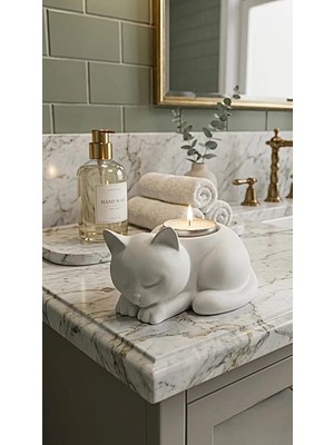Yasmella Home Dekoratif Kedi Mumluk